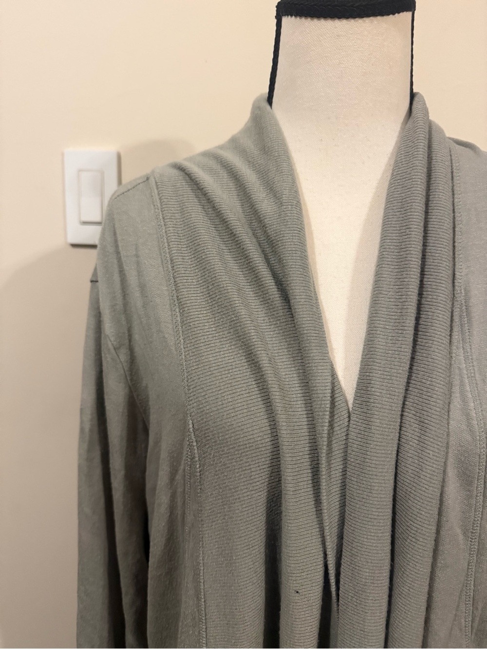 Athleta | Light Sage Draped Open-Front Cardigan - Picture 8 of 8